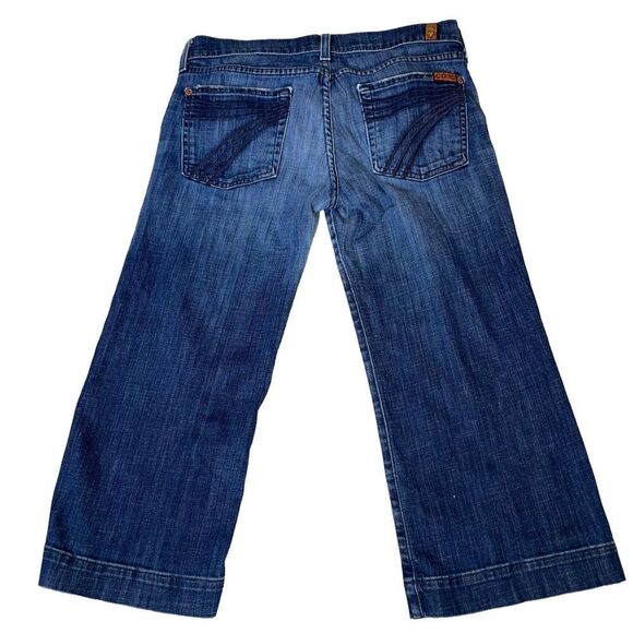 7 for all Man kind cropped Dojo jeans SZ 28" waist - Picture 3 of 10